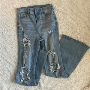 Distressed American Eagle Blue Jeans